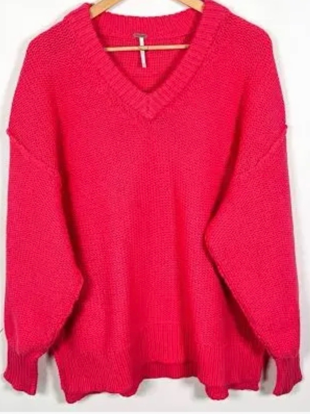 Xs/ s bright pink thick free people sweater